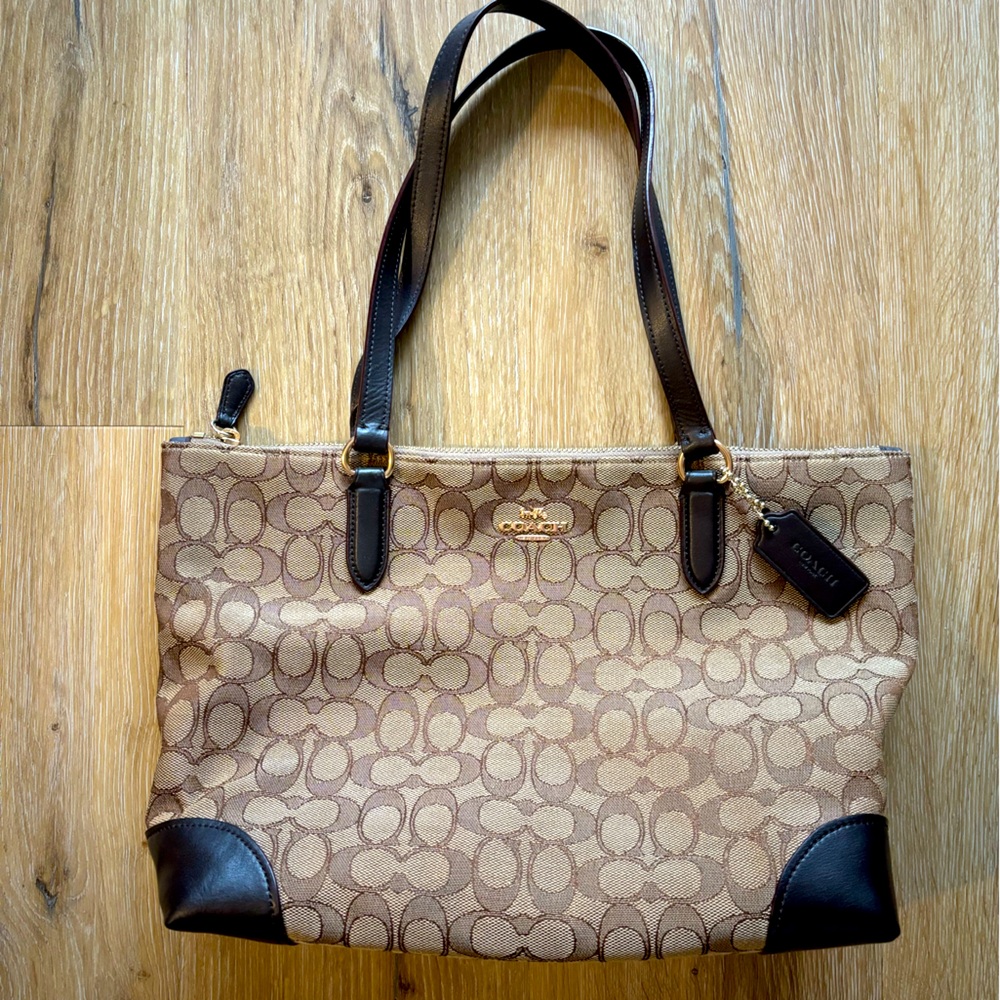 COACH tote bag in brown signature canvas